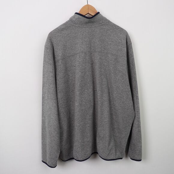 Eddie Bauer Grey Fleece 1/4 snap-down pullover 2XL - Picture 4 of 8